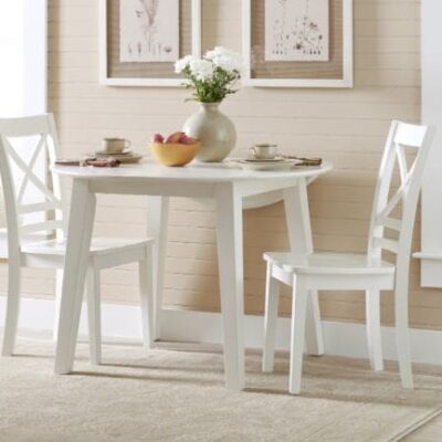 White 3pc Dropleaf Set