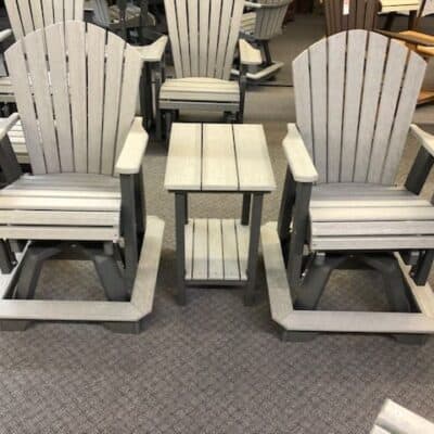 Balcony Height Swivel Glider Dark Grey/ Drift