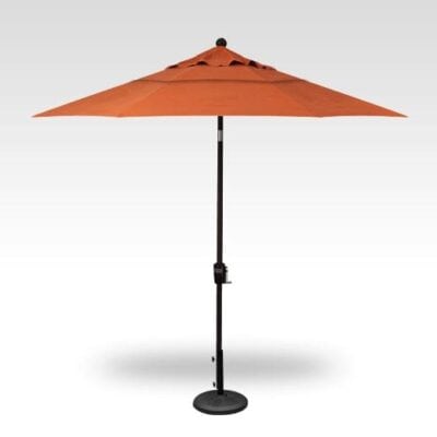 9'  Push Button Tilt Umbrella Black/Canvas Tuscan