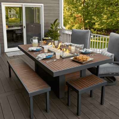 Kenwood 5pc Dining Fire Table Set