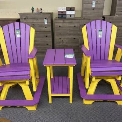 UNI Balcony Swivel Gliders & End Table