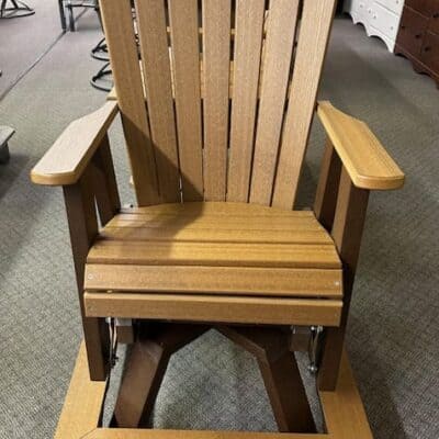 Balcony Height Swivel Glider Brown/ Mahogany