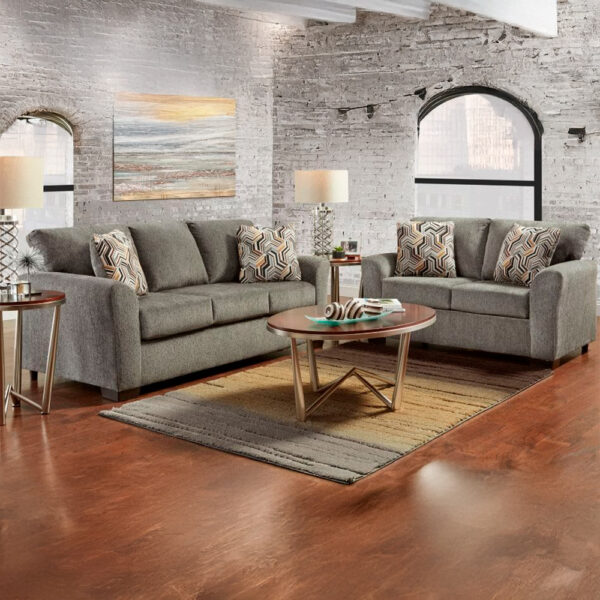 Allure Grey Sofa & Loveseat Set