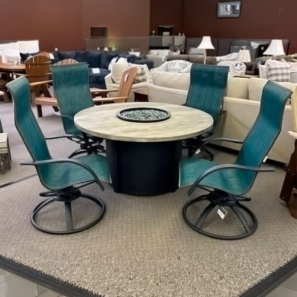 5pc Timber Drift Indigo Fire Table Set