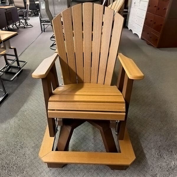 Balcony Height Swivel Glider Brown/ Mahogany