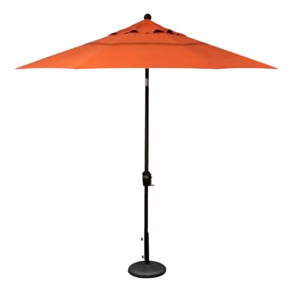 9'  Push Button Tilt Umbrella Black/Canvas Tuscan