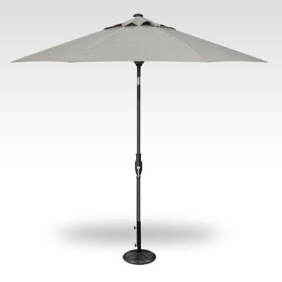 9' Glide Tilt Black/ Silver Linen