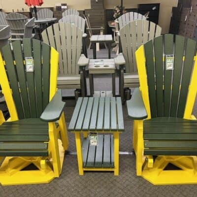 Swivel Glider Green/ Yellow