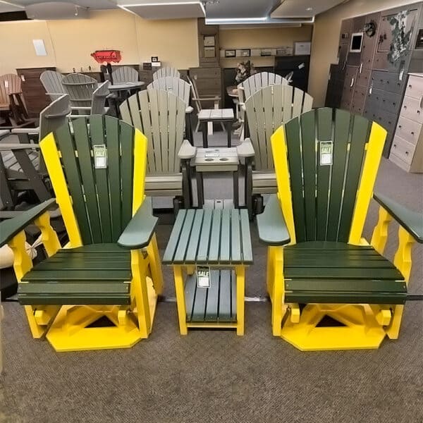 Swivel Glider Green/ Yellow