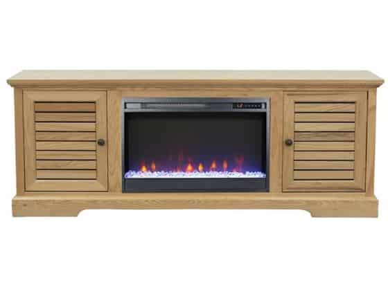 Topanga Natural 67" Fireplace Console 1 Topanga Natural 67" Fireplace Console