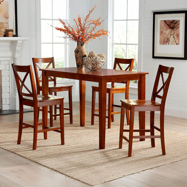 Simplicity Caramel Counter Height 5pc Set